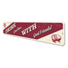 Drink With Friends Sign Aluminum Sign