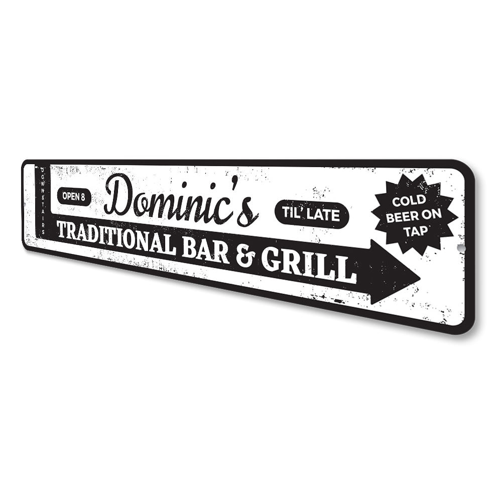 Traditional Bar & Grill Sign Aluminum Sign