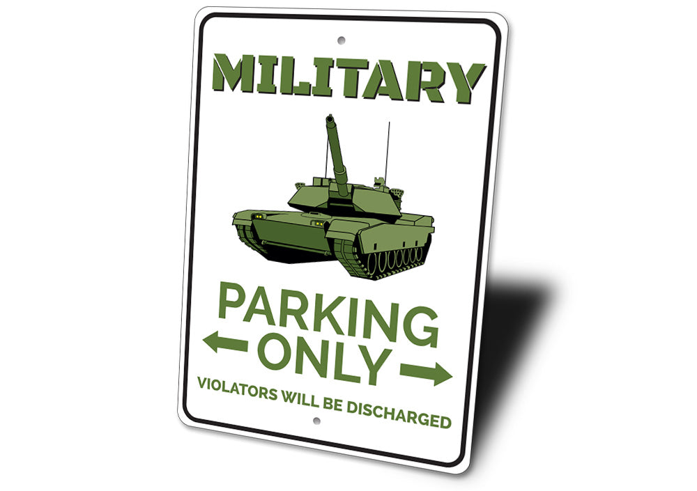 Military Parking Sign