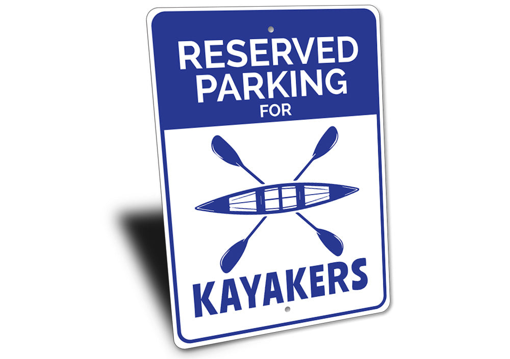 Kayaker Parking Sign Aluminum Sign