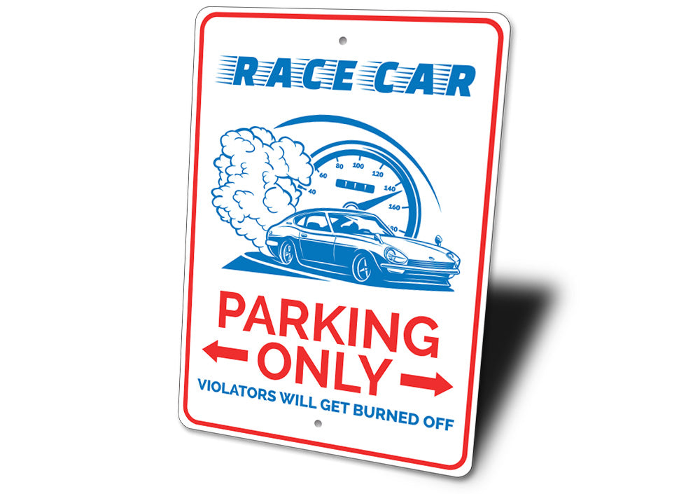 Race Car Parking Sign