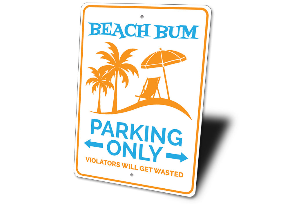 Beach Bum Parking Sign