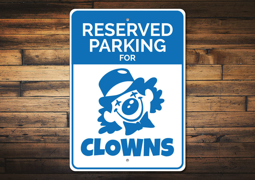 Clown Parking Sign