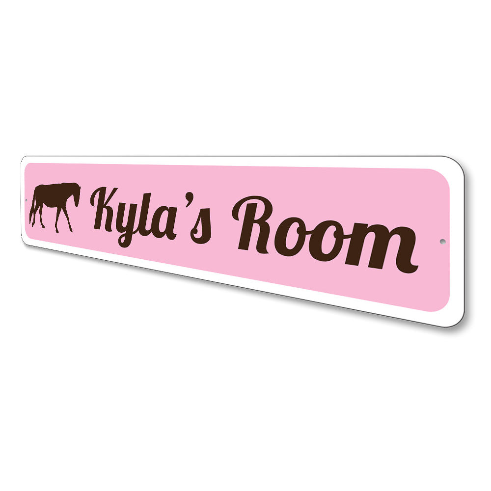 Kids Room Horse Sign Aluminum Sign