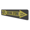 General Store Arrow Sign Aluminum Sign