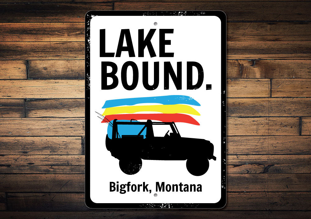Lake Bound Sign