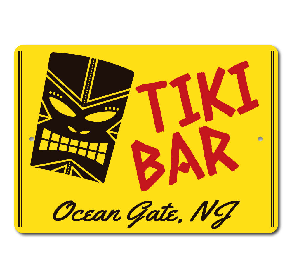 Tiki Head Sign Aluminum Sign