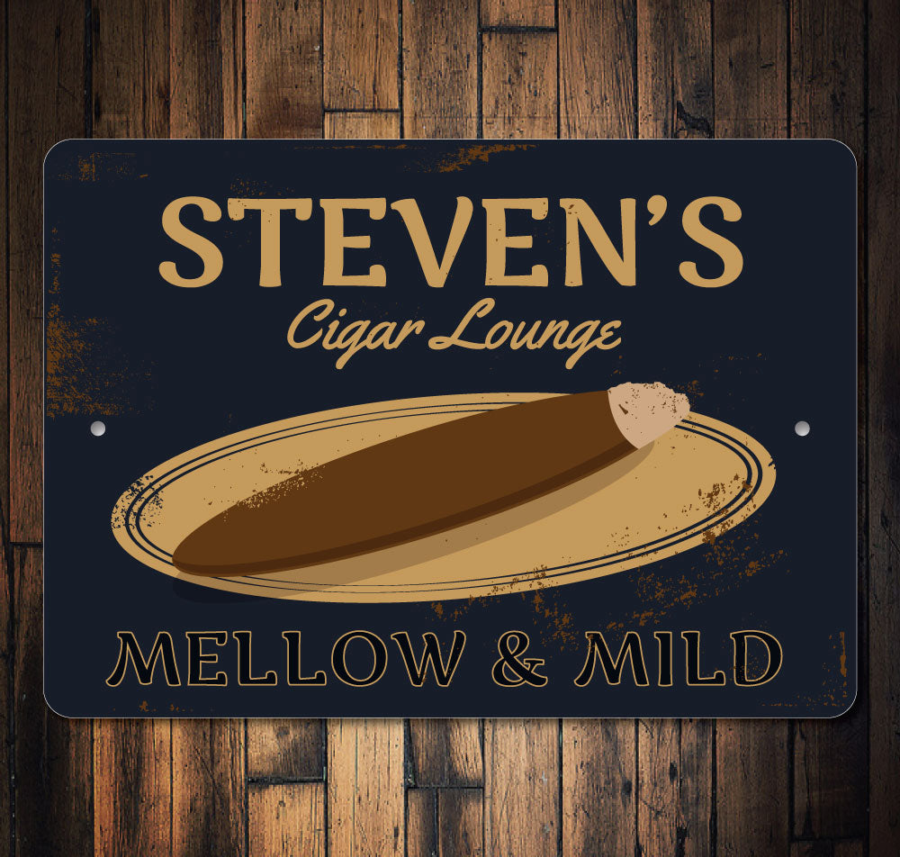 Cigar Lounge Sign Aluminum Sign