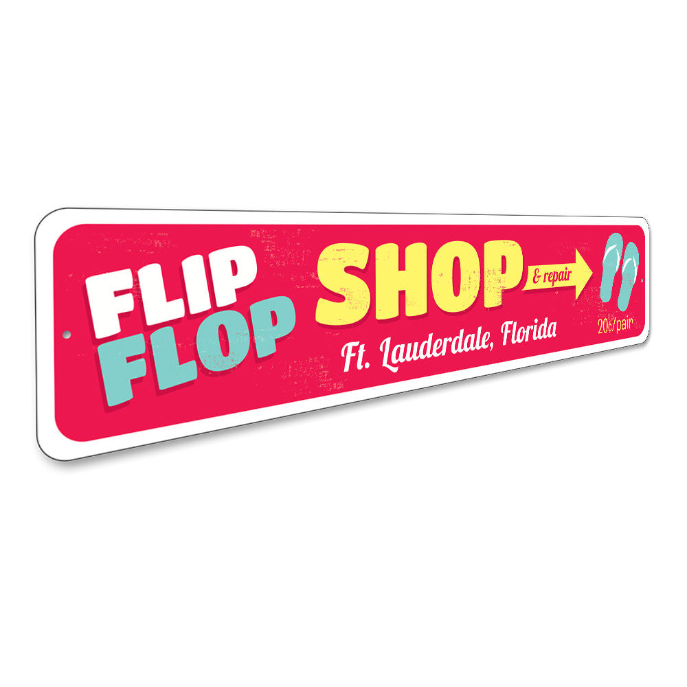 Flip Flop Sign Aluminum Sign