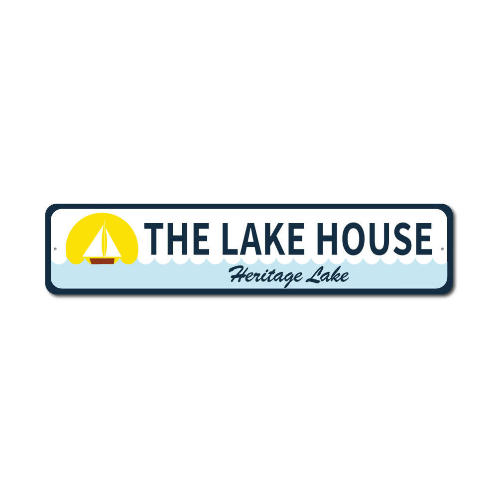 Sailboat Lake House Sign Aluminum Sign