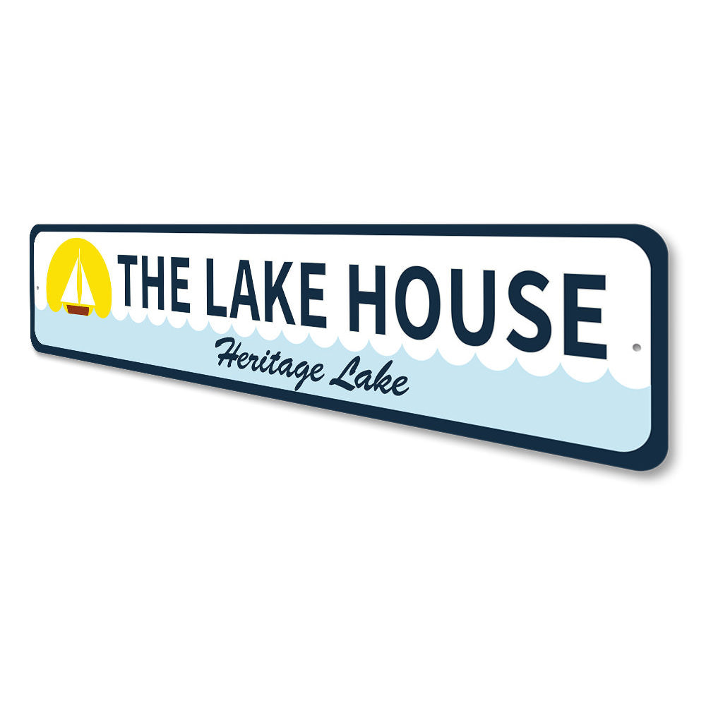 Sailboat Lake House Sign Aluminum Sign