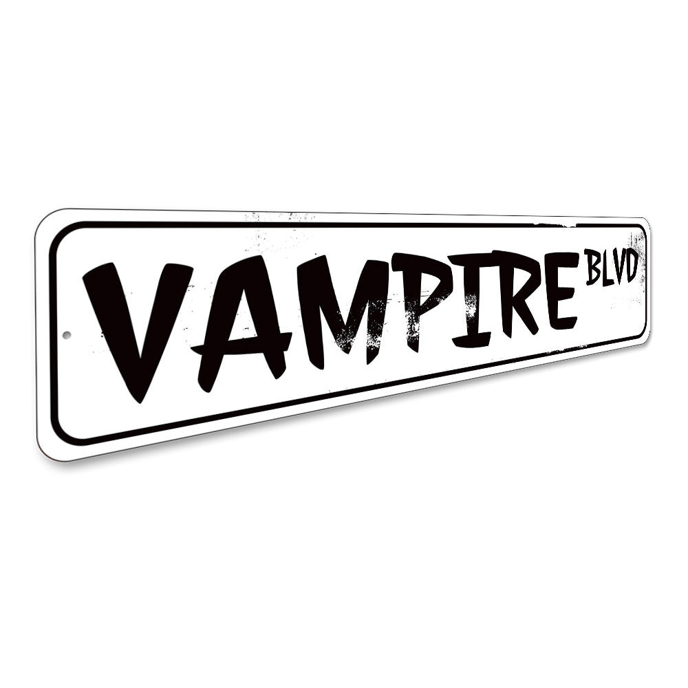 Vampire Boulevard Sign Aluminum Sign