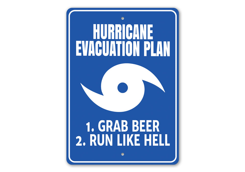 Hurricane Evactuation Sign Aluminum Sign