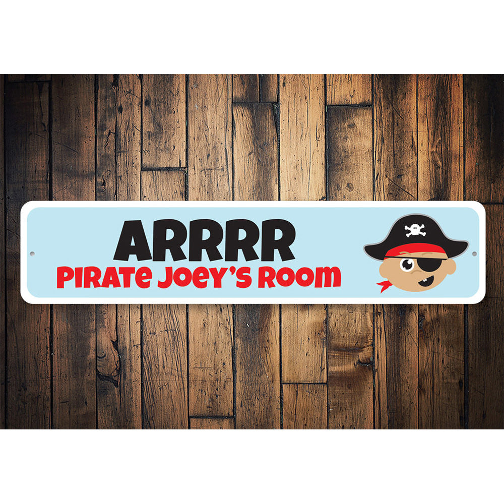 Kids Pirate Sign Aluminum Sign