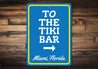 To the Tiki Bar Sign