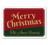 Vintage Merry Christmas Sign Aluminum Sign
