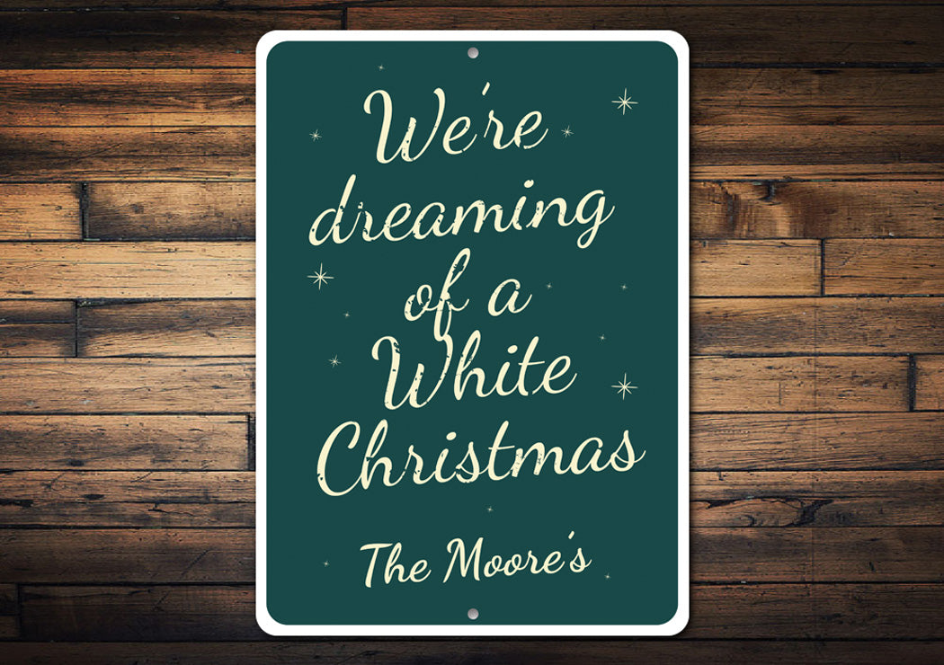 White Christmas Sign