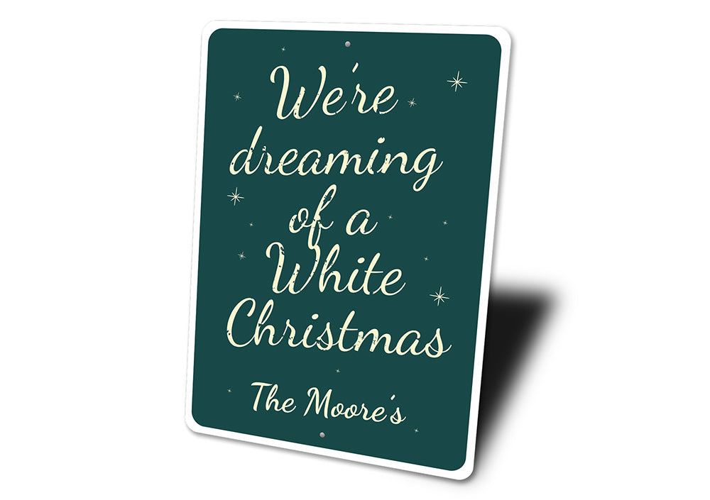 White Christmas Sign