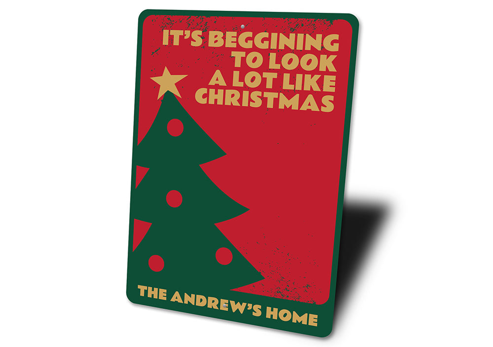 Christmas Tree Home Sign