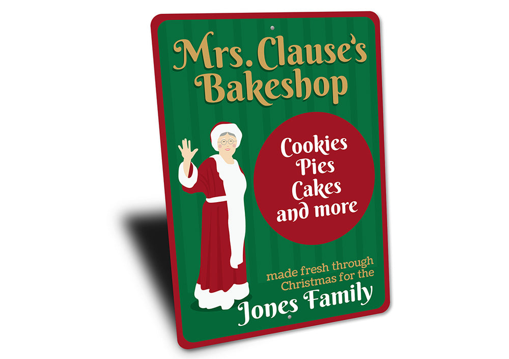 Mrs. Clause's Bakeshop Sign