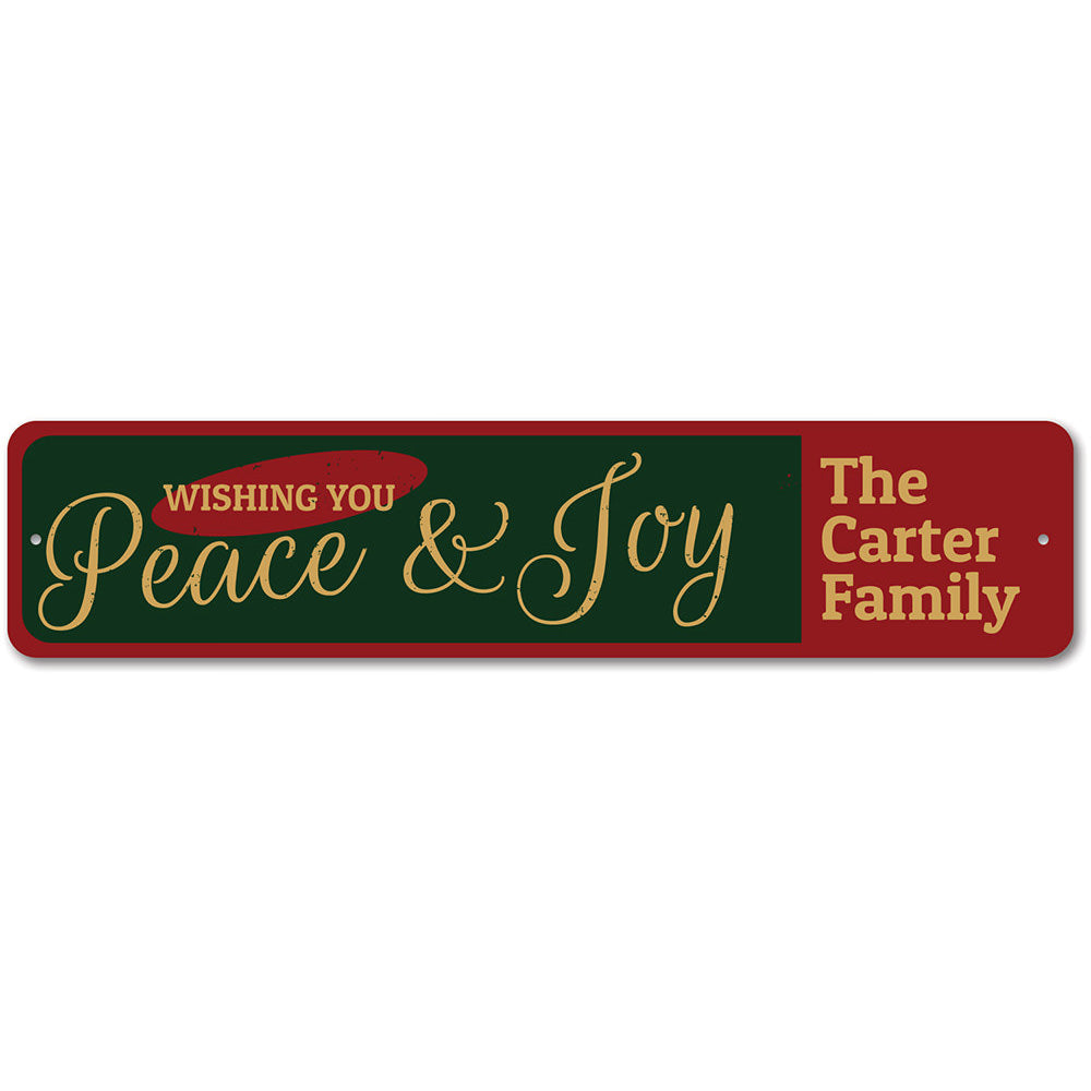 Peace & Joy Sign Aluminum Sign