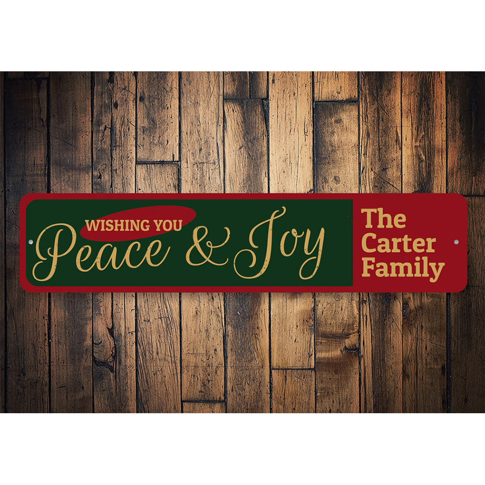 Peace & Joy Sign Aluminum Sign