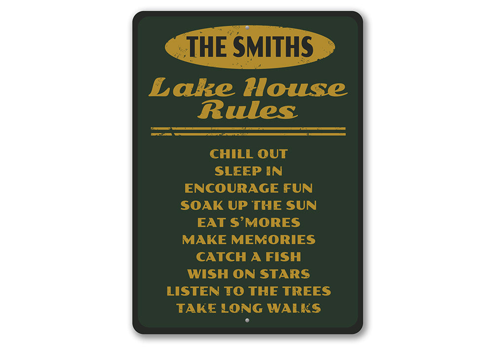 Lake House Rules Sign