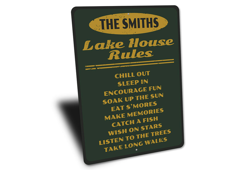 Lake House Rules Sign