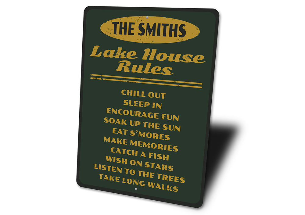 Lake House Rules Sign