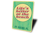 Life is Better at the Beach Sign