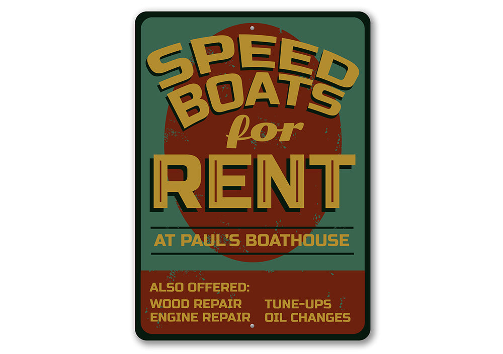 Speed Boat Sign
