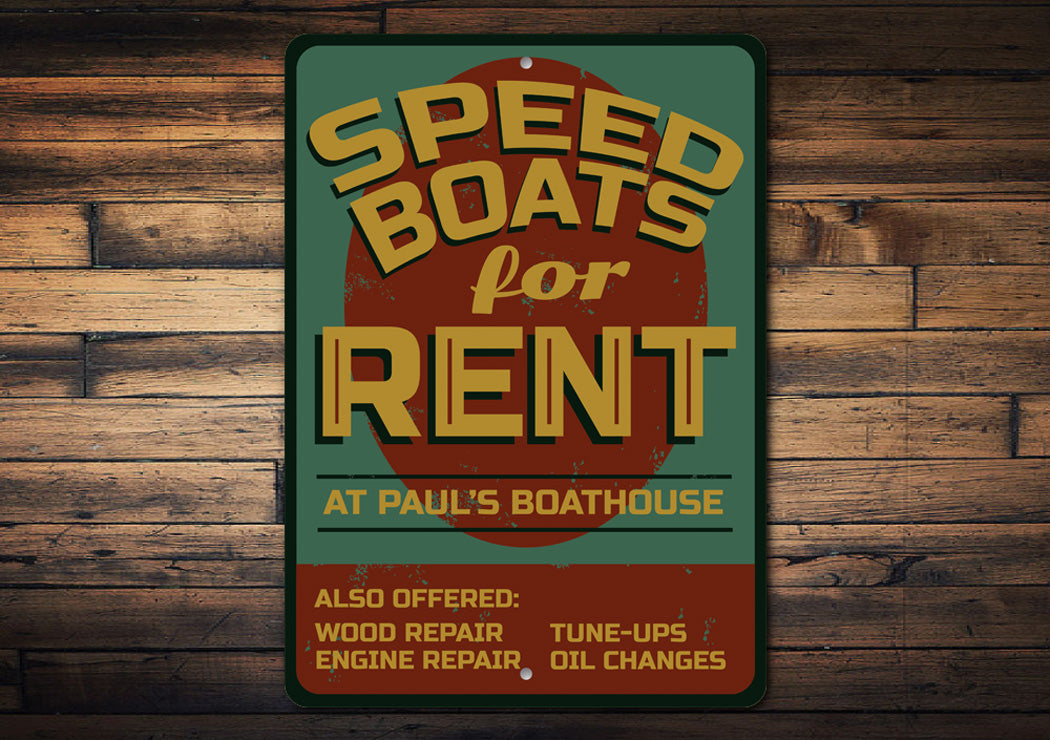 Speed Boat Sign