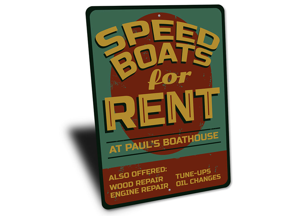 Speed Boat Sign