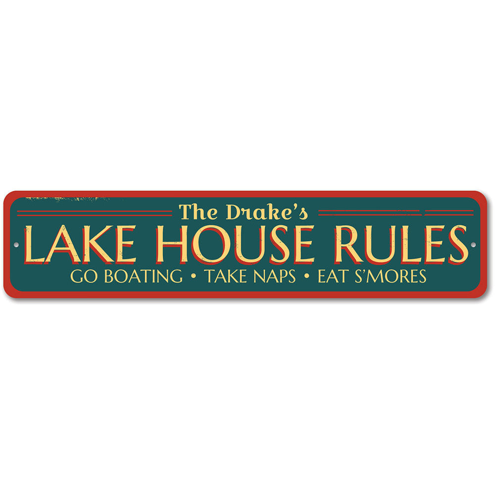 Lake Rules Sign Aluminum Sign