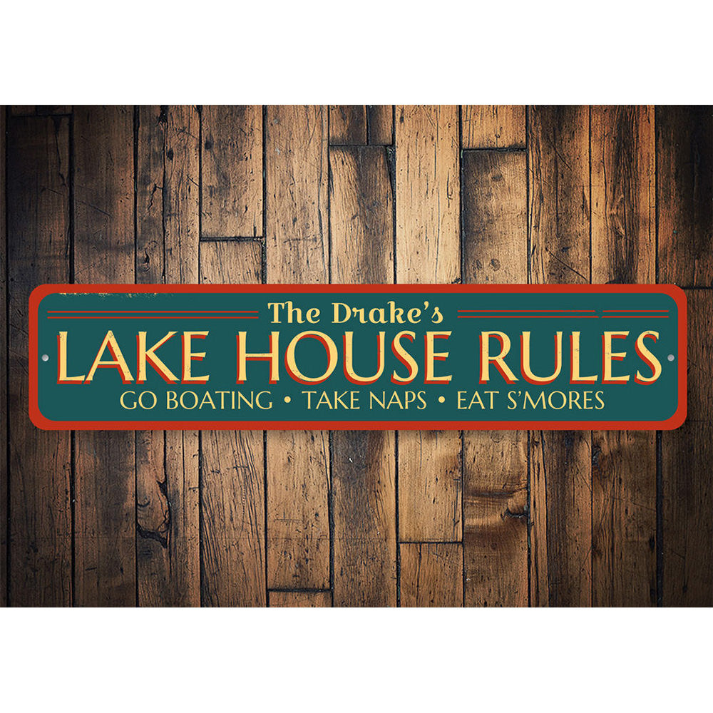 Lake Rules Sign Aluminum Sign