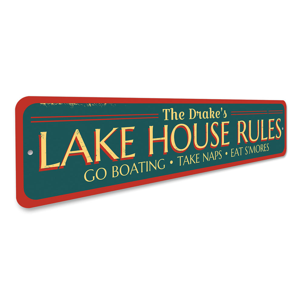 Lake Rules Sign Aluminum Sign