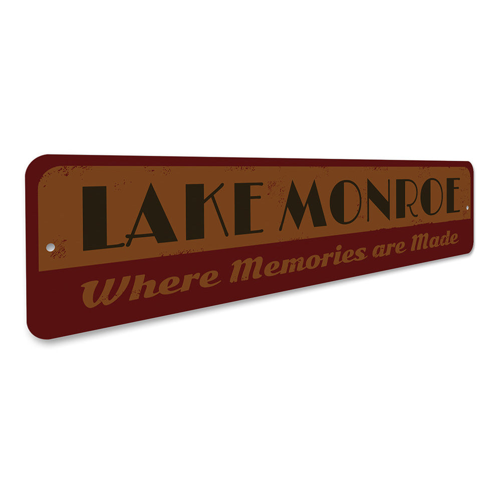 Lake Memories Sign Aluminum Sign
