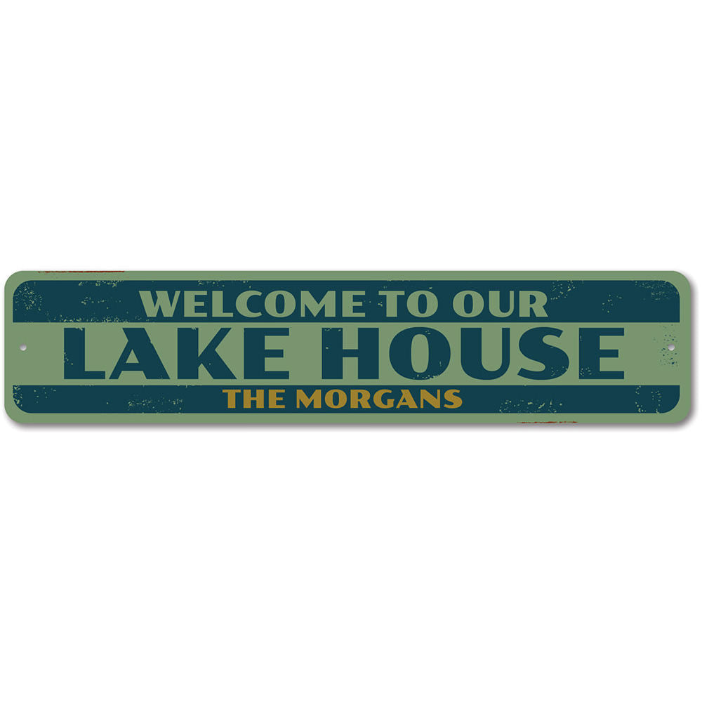 Old Lake House Sign Aluminum Sign