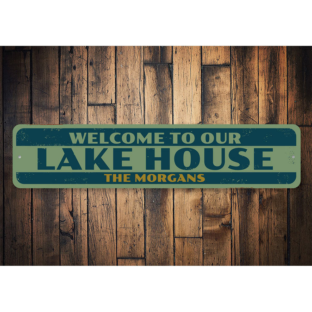 Old Lake House Sign Aluminum Sign