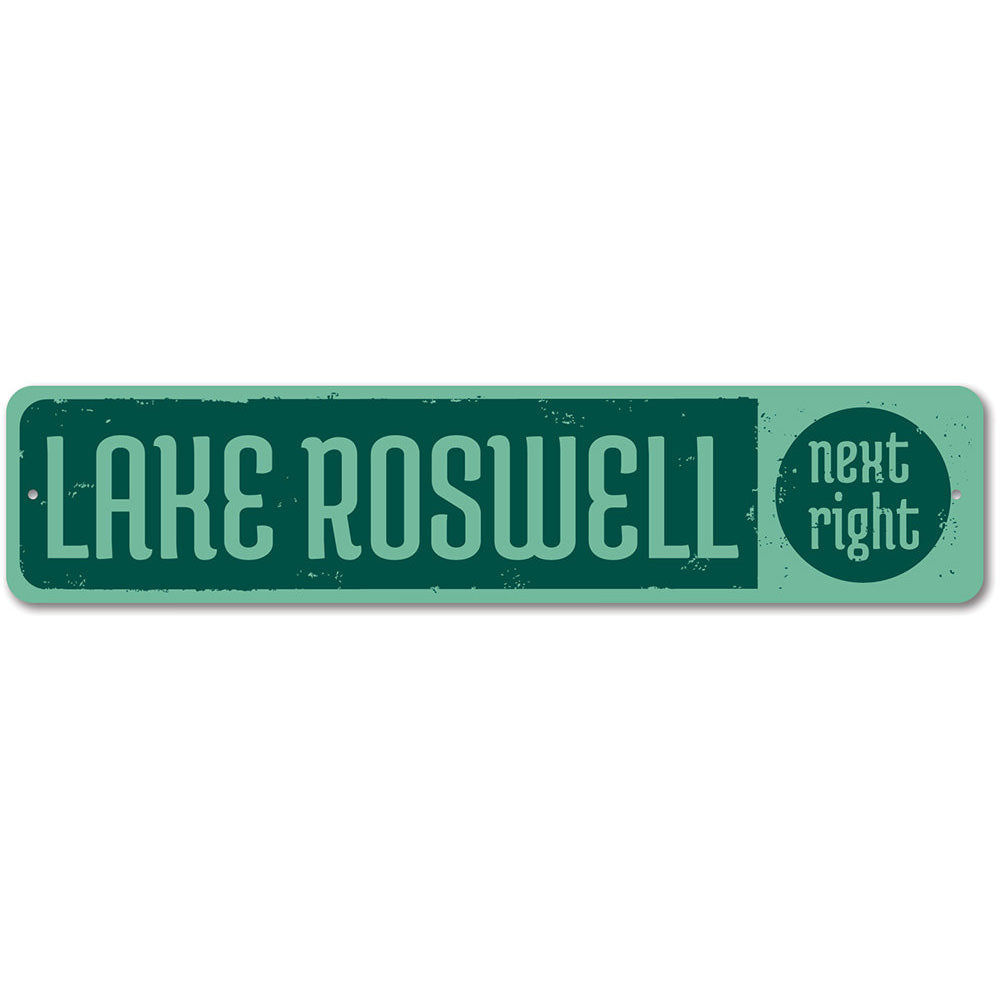 Lake Next Right Sign Aluminum Sign