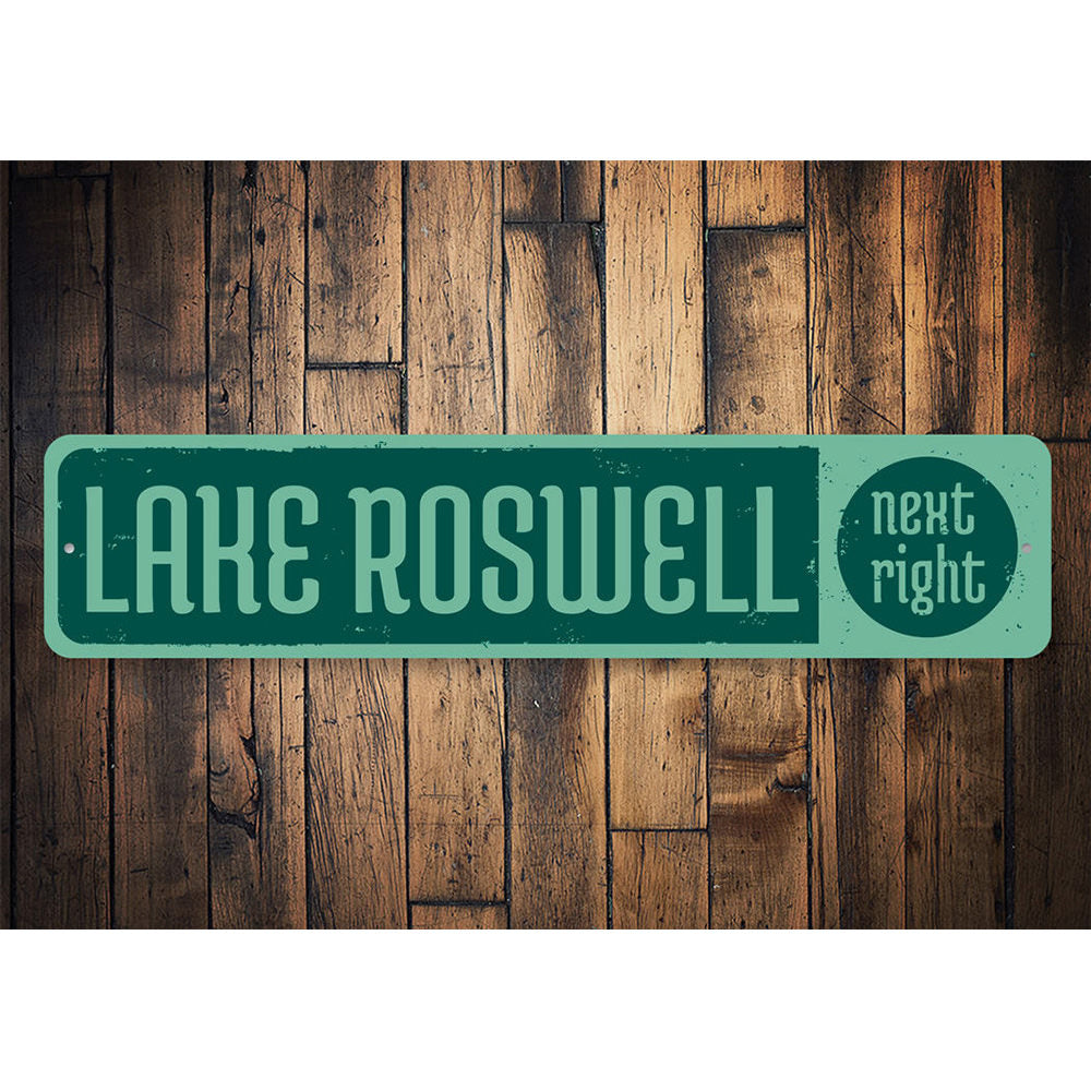 Lake Next Right Sign Aluminum Sign