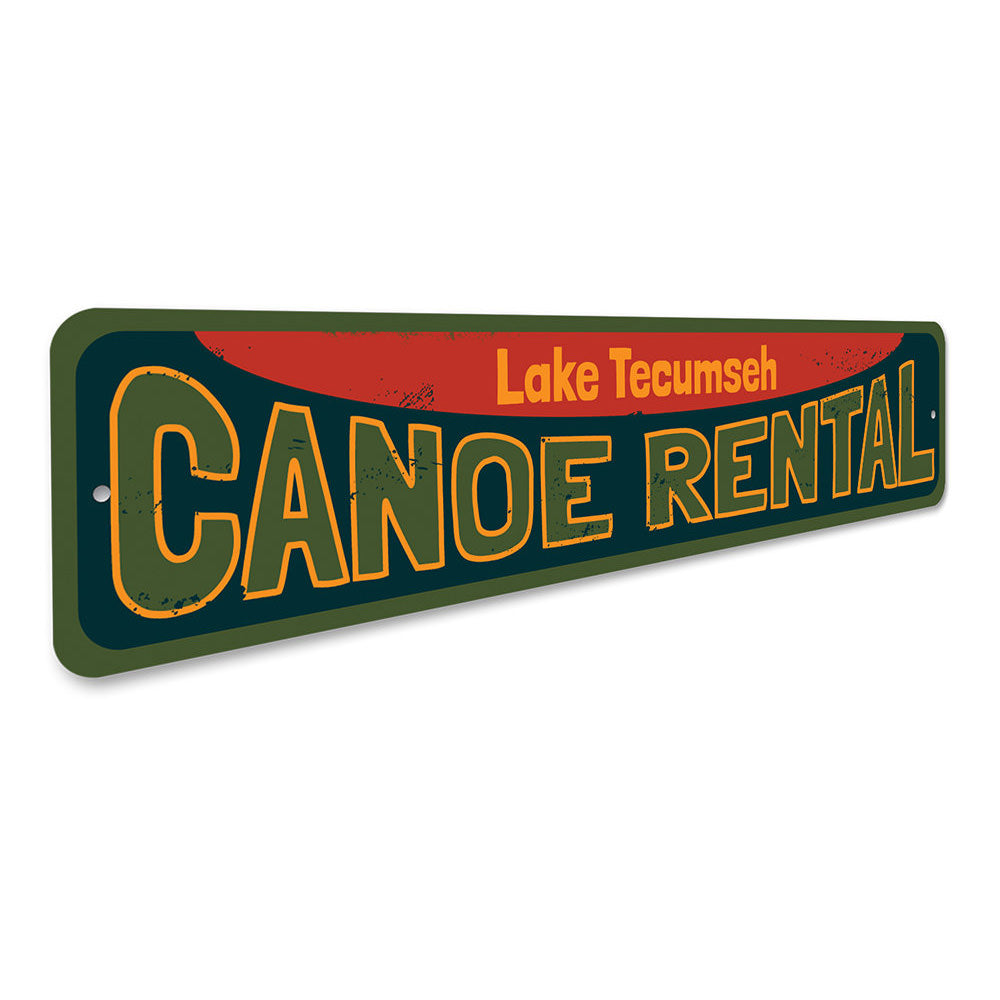 Canoe Rental Sign Aluminum Sign