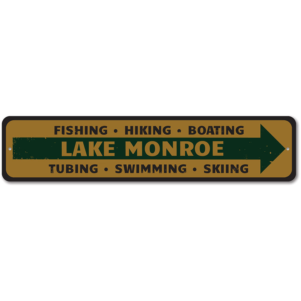 Lake Directional Sign Aluminum Sign