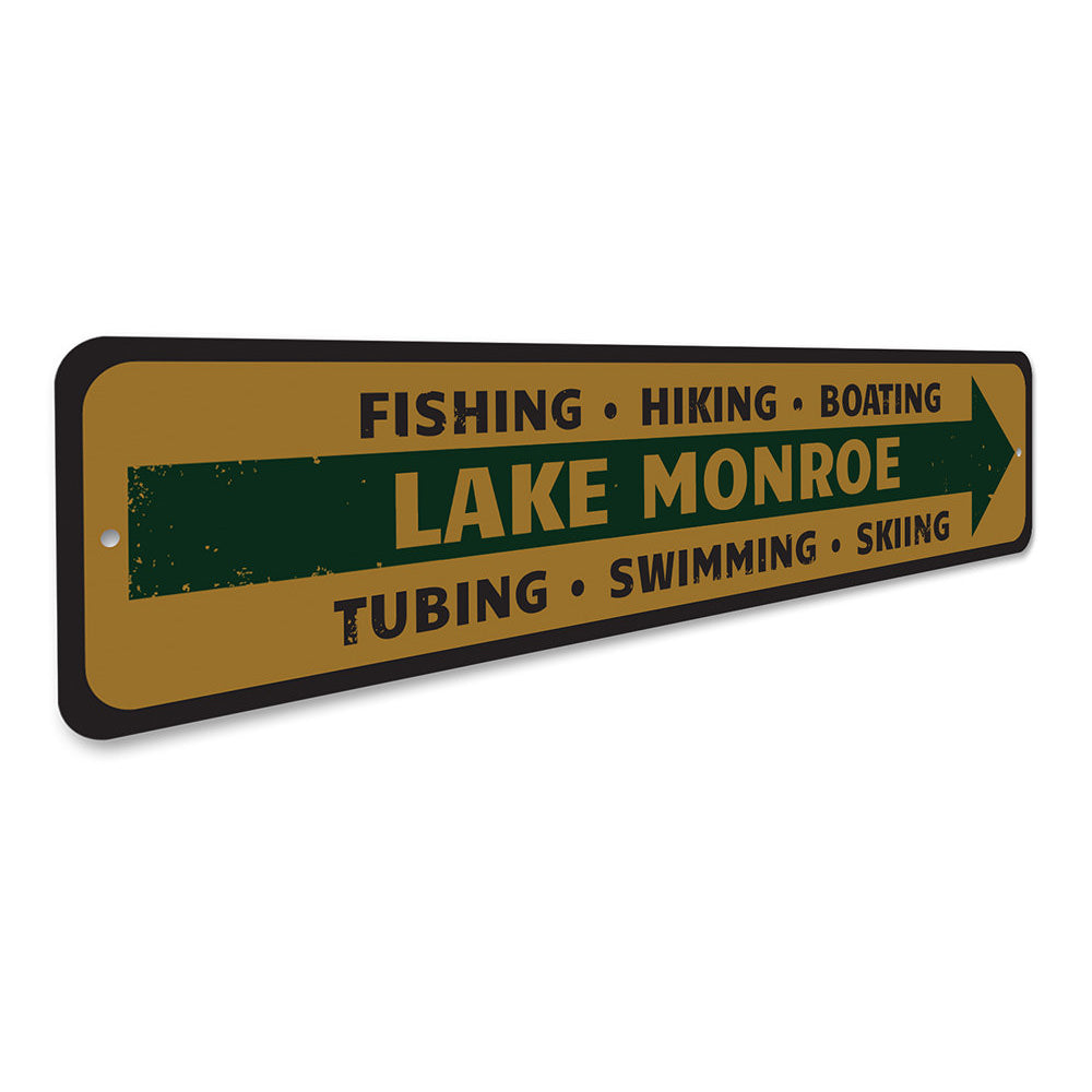 Lake Directional Sign Aluminum Sign