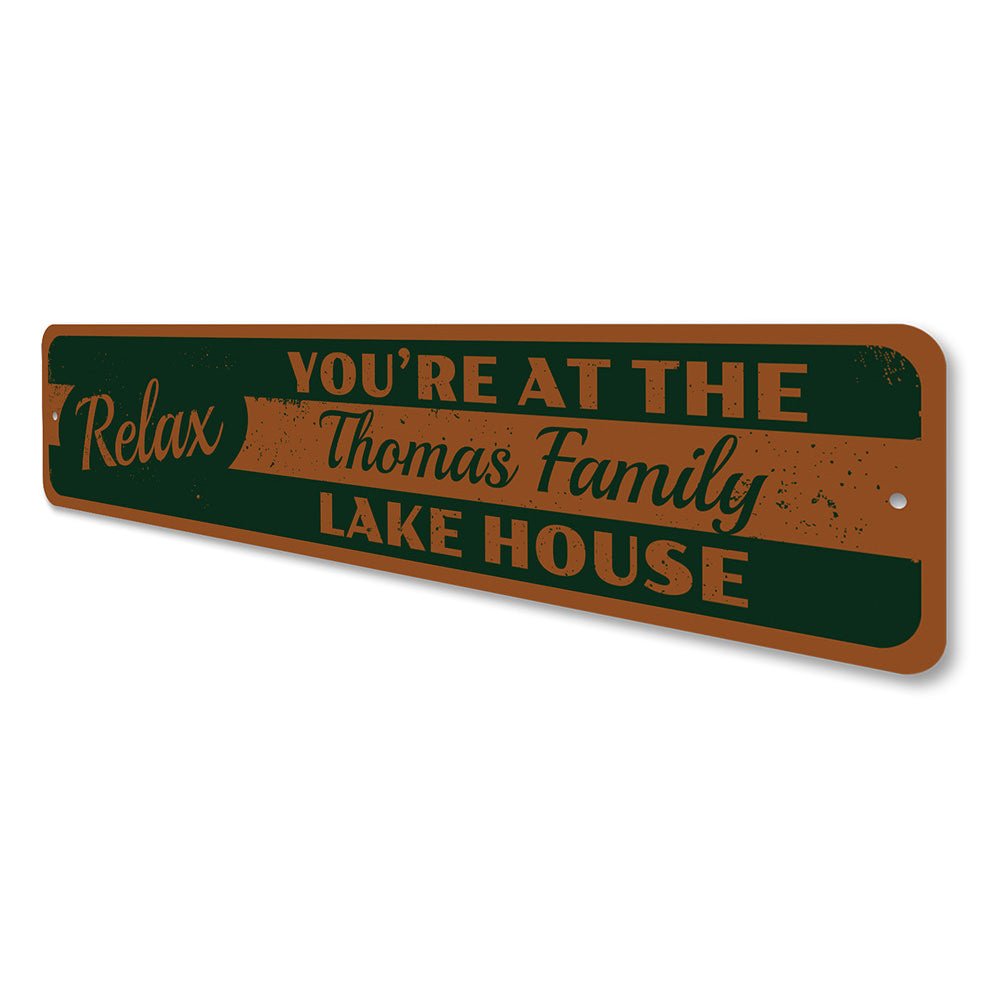 Relax Lake Sign Aluminum Sign