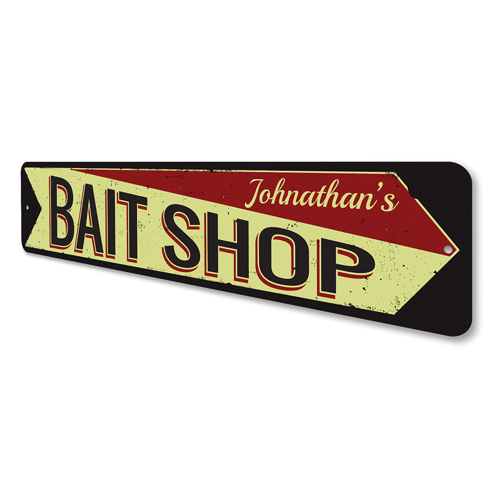 Bait Shop Arrow Sign Aluminum Sign