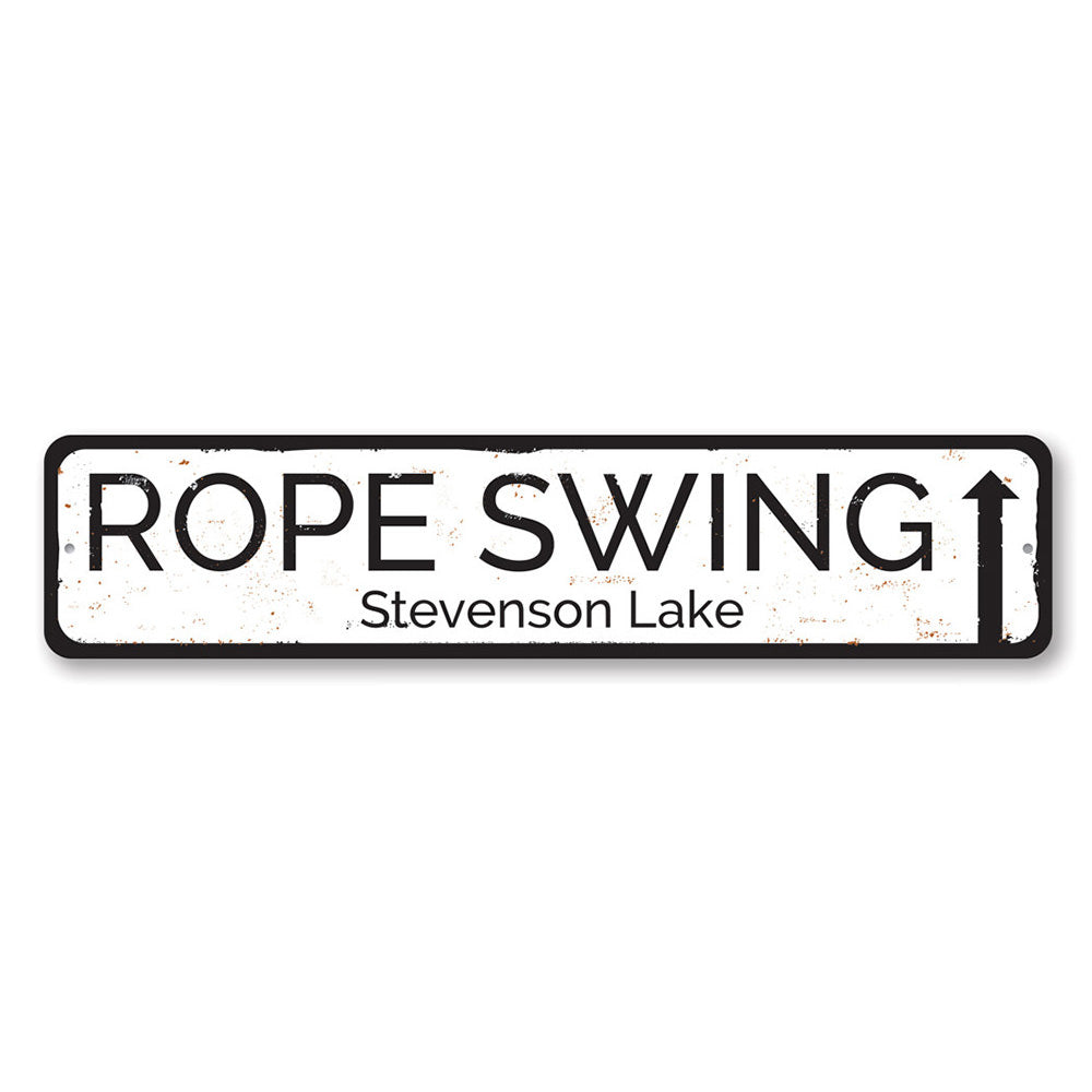Rope Swing Sign Aluminum Sign