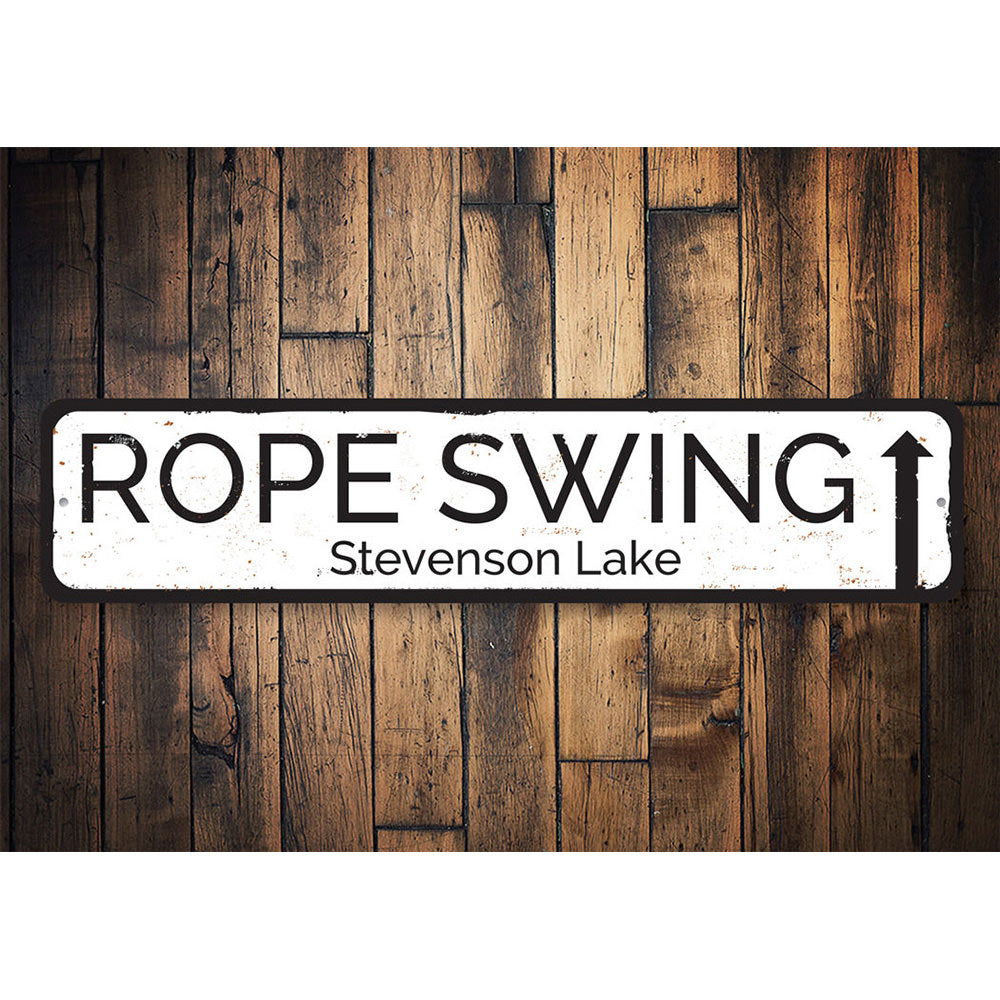 Rope Swing Sign Aluminum Sign