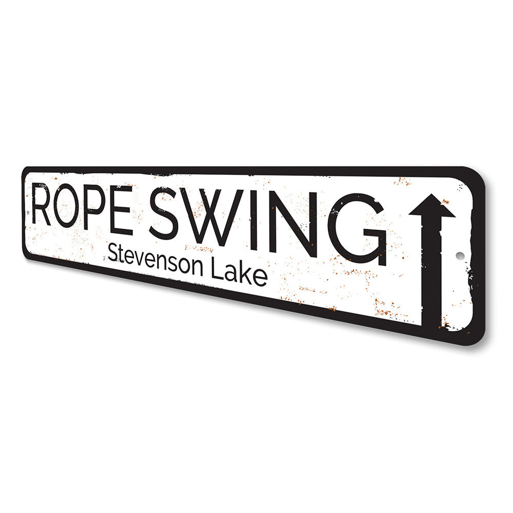 Rope Swing Sign Aluminum Sign
