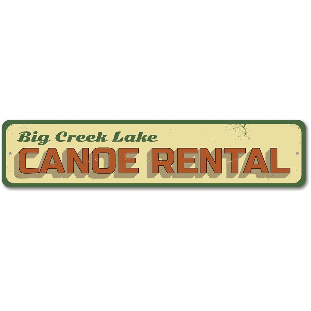 Lake Canoe Rental Sign – Lizton Sign Shop